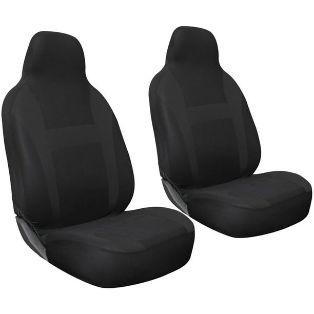 Solid Black Complete Full Car Seat Covers Set Oem Split Fold Truck Suv Dl